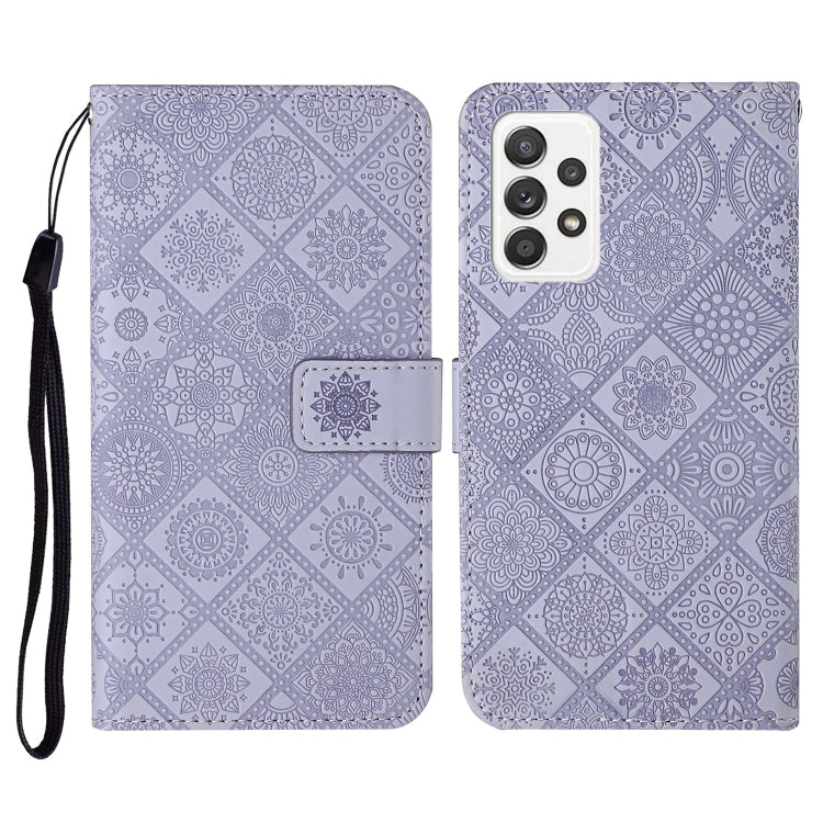 Ethnic Style Embossed Pattern Horizontal Flip Leather Case with Holder & Card Slots & Wallet & Lanyard, For Samsung Galaxy S21 FE, For Samsung Galaxy A52 5G / 4G, For Samsung Galaxy A72 5G / 4G, For Samsung Galaxy A22  4G, For Samsung Galaxy A22  5G   ...