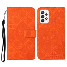 Load image into Gallery viewer, Ethnic Style Embossed Pattern Horizontal Flip Leather Case with Holder &amp; Card Slots &amp; Wallet &amp; Lanyard, For Samsung Galaxy S21 FE, For Samsung Galaxy A52 5G / 4G, For Samsung Galaxy A72 5G / 4G, For Samsung Galaxy A22  4G, For Samsung Galaxy A22  5G   ...