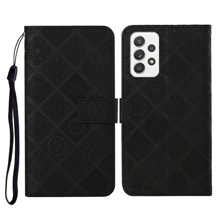 Ethnic Style Embossed Pattern Horizontal Flip Leather Case with Holder & Card Slots & Wallet & Lanyard, For Samsung Galaxy S21 FE, For Samsung Galaxy A52 5G / 4G, For Samsung Galaxy A72 5G / 4G, For Samsung Galaxy A22  4G, For Samsung Galaxy A22  5G   ...
