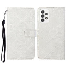 Load image into Gallery viewer, Ethnic Style Embossed Pattern Horizontal Flip Leather Case with Holder &amp; Card Slots &amp; Wallet &amp; Lanyard, For Samsung Galaxy S21 FE, For Samsung Galaxy A52 5G / 4G, For Samsung Galaxy A72 5G / 4G, For Samsung Galaxy A22  4G, For Samsung Galaxy A22  5G   ...