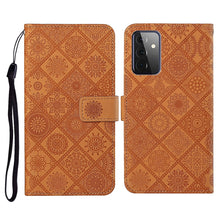 Load image into Gallery viewer, Ethnic Style Embossed Pattern Horizontal Flip Leather Case with Holder &amp; Card Slots &amp; Wallet &amp; Lanyard, For Samsung Galaxy S21 FE, For Samsung Galaxy A52 5G / 4G, For Samsung Galaxy A72 5G / 4G, For Samsung Galaxy A22  4G, For Samsung Galaxy A22  5G   ...