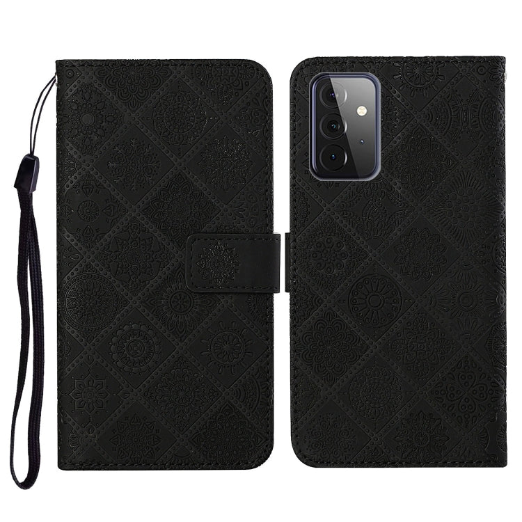Ethnic Style Embossed Pattern Horizontal Flip Leather Case with Holder & Card Slots & Wallet & Lanyard, For Samsung Galaxy S21 FE, For Samsung Galaxy A52 5G / 4G, For Samsung Galaxy A72 5G / 4G, For Samsung Galaxy A22  4G, For Samsung Galaxy A22  5G   ...