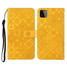 Load image into Gallery viewer, Ethnic Style Embossed Pattern Horizontal Flip Leather Case with Holder &amp; Card Slots &amp; Wallet &amp; Lanyard, For Samsung Galaxy S21 FE, For Samsung Galaxy A52 5G / 4G, For Samsung Galaxy A72 5G / 4G, For Samsung Galaxy A22  4G, For Samsung Galaxy A22  5G   ...