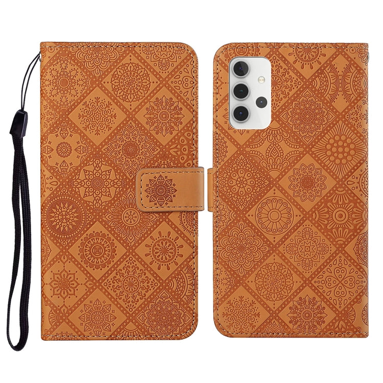 Ethnic Style Embossed Pattern Horizontal Flip Leather Case with Holder & Card Slots & Wallet & Lanyard, For Samsung Galaxy S21 FE, For Samsung Galaxy A52 5G / 4G, For Samsung Galaxy A72 5G / 4G, For Samsung Galaxy A22  4G, For Samsung Galaxy A22  5G   ...