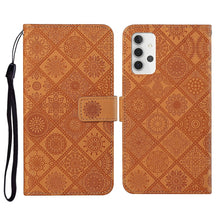 Load image into Gallery viewer, Ethnic Style Embossed Pattern Horizontal Flip Leather Case with Holder &amp; Card Slots &amp; Wallet &amp; Lanyard, For Samsung Galaxy S21 FE, For Samsung Galaxy A52 5G / 4G, For Samsung Galaxy A72 5G / 4G, For Samsung Galaxy A22  4G, For Samsung Galaxy A22  5G   ...