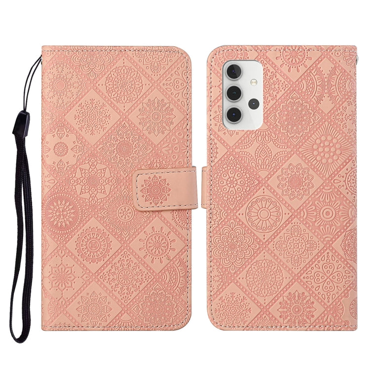 Ethnic Style Embossed Pattern Horizontal Flip Leather Case with Holder & Card Slots & Wallet & Lanyard, For Samsung Galaxy S21 FE, For Samsung Galaxy A52 5G / 4G, For Samsung Galaxy A72 5G / 4G, For Samsung Galaxy A22  4G, For Samsung Galaxy A22  5G   ...