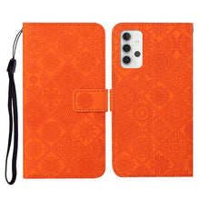Load image into Gallery viewer, Ethnic Style Embossed Pattern Horizontal Flip Leather Case with Holder &amp; Card Slots &amp; Wallet &amp; Lanyard, For Samsung Galaxy S21 FE, For Samsung Galaxy A52 5G / 4G, For Samsung Galaxy A72 5G / 4G, For Samsung Galaxy A22  4G, For Samsung Galaxy A22  5G   ...