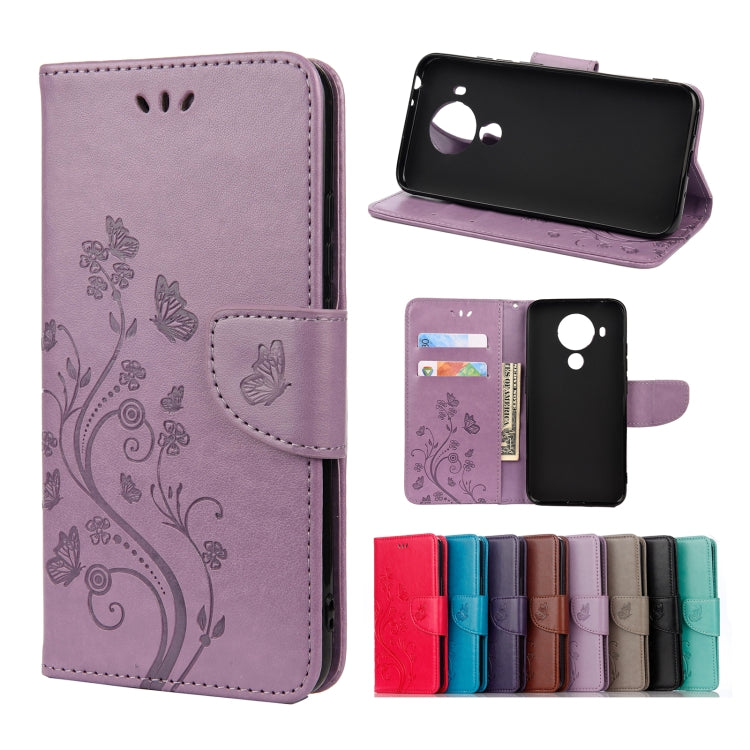 Butterfly Flower Pattern Horizontal Flip Leather Case with Holder & Card Slots & Wallet, For Motorola Moto G30, For Nokia 5.4, For Xiaomi Redmi Note 10 Pro, For Xiaomi Redmi Note 10 5G, For Xiaomi Redmi Note 10 / Note 10s, For Xiaomi Poco F3