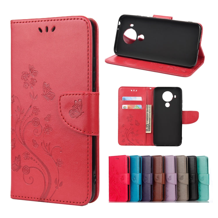 Butterfly Flower Pattern Horizontal Flip Leather Case with Holder & Card Slots & Wallet, For Motorola Moto G30, For Nokia 5.4, For Xiaomi Redmi Note 10 Pro, For Xiaomi Redmi Note 10 5G, For Xiaomi Redmi Note 10 / Note 10s, For Xiaomi Poco F3