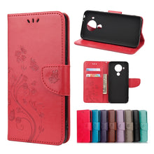 Load image into Gallery viewer, Butterfly Flower Pattern Horizontal Flip Leather Case with Holder &amp; Card Slots &amp; Wallet, For Motorola Moto G30, For Nokia 5.4, For Xiaomi Redmi Note 10 Pro, For Xiaomi Redmi Note 10 5G, For Xiaomi Redmi Note 10 / Note 10s, For Xiaomi Poco F3