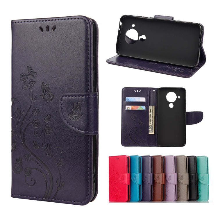 Butterfly Flower Pattern Horizontal Flip Leather Case with Holder & Card Slots & Wallet, For Motorola Moto G30, For Nokia 5.4, For Xiaomi Redmi Note 10 Pro, For Xiaomi Redmi Note 10 5G, For Xiaomi Redmi Note 10 / Note 10s, For Xiaomi Poco F3