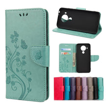 Load image into Gallery viewer, Butterfly Flower Pattern Horizontal Flip Leather Case with Holder &amp; Card Slots &amp; Wallet, For Motorola Moto G30, For Nokia 5.4, For Xiaomi Redmi Note 10 Pro, For Xiaomi Redmi Note 10 5G, For Xiaomi Redmi Note 10 / Note 10s, For Xiaomi Poco F3