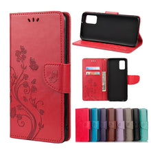 Load image into Gallery viewer, Butterfly Flower Pattern Horizontal Flip Leather Case with Holder &amp; Card Slots &amp; Wallet, For Motorola Moto G30, For Nokia 5.4, For Xiaomi Redmi Note 10 Pro, For Xiaomi Redmi Note 10 5G, For Xiaomi Redmi Note 10 / Note 10s, For Xiaomi Poco F3