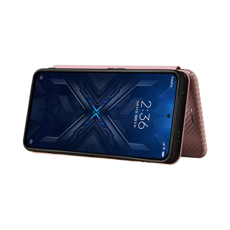 Carbon Fiber Texture Magnetic Horizontal Flip TPU + PC + PU Leather Case with Card Slot, For Xiaomi Black Shark 4 / 4 Pro, For Samsung Galaxy A82 5G /Quantum 2