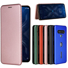 Load image into Gallery viewer, Carbon Fiber Texture Magnetic Horizontal Flip TPU + PC + PU Leather Case with Card Slot, For Xiaomi Black Shark 4 / 4 Pro, For Samsung Galaxy A82 5G /Quantum 2