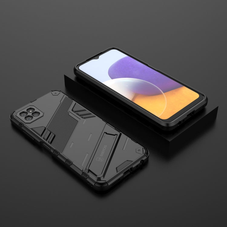 Punk Armor 2 in 1 PC + TPU Shockproof Case with Invisible Holder, For Samsung Galaxy A22 5G