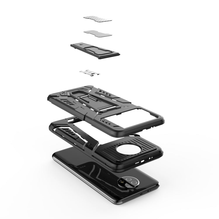 War Chariot Series Armor All-inclusive Shockproof PC + TPU Protective Case with Invisible Holder, For Xiaomi Redmi Note 9 5G, For Samsung Galaxy S21+ 5G