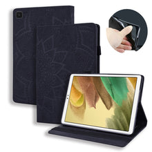 Load image into Gallery viewer, Calf Pattern Double Folding Design Embossed Leather Case with Holder &amp; Card Slots &amp; Pen Slot &amp; Elastic Band, For Samsung Galaxy Tab A7 Lite 8.7 (2021) T220 / T225, For Amazon Fire HD 10 / 10 Plus (2021)