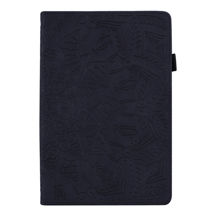 Calf Pattern Double Folding Design Embossed Leather Case with Holder & Card Slots & Pen Slot & Elastic Band, For Samsung Galaxy Tab A7 Lite 8.7 (2021) T220 / T225, For Amazon Fire HD 10 / 10 Plus (2021)