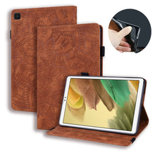 Load image into Gallery viewer, Calf Pattern Double Folding Design Embossed Leather Case with Holder &amp; Card Slots &amp; Pen Slot &amp; Elastic Band, For Samsung Galaxy Tab A7 Lite 8.7 (2021) T220 / T225, For Amazon Fire HD 10 / 10 Plus (2021)