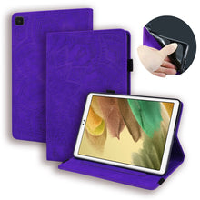 Load image into Gallery viewer, Calf Pattern Double Folding Design Embossed Leather Case with Holder &amp; Card Slots &amp; Pen Slot &amp; Elastic Band, For Samsung Galaxy Tab A7 Lite 8.7 (2021) T220 / T225, For Amazon Fire HD 10 / 10 Plus (2021)