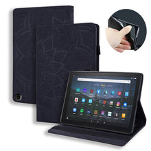 Load image into Gallery viewer, Calf Pattern Double Folding Design Embossed Leather Case with Holder &amp; Card Slots &amp; Pen Slot &amp; Elastic Band, For Samsung Galaxy Tab A7 Lite 8.7 (2021) T220 / T225, For Amazon Fire HD 10 / 10 Plus (2021)