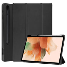 Load image into Gallery viewer, Pure Color Horizontal Flip TPU + PU Leather Case with Three-folding Holder &amp; Sleep / Wake-up Function &amp; Pen Slot, For Samsung Galaxy Tab S7 Lite T730 / T735 / Tab S7 FE T736