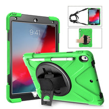 Load image into Gallery viewer, Shockproof Colorful Silicone + PC Protective Case with Holder &amp; Shoulder Strap &amp; Hand Strap &amp; Pen Slot, For iPad Pro 10.5