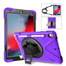 Load image into Gallery viewer, Shockproof Colorful Silicone + PC Protective Case with Holder &amp; Shoulder Strap &amp; Hand Strap &amp; Pen Slot, For iPad Pro 10.5