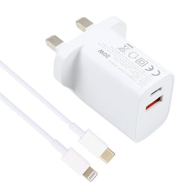 20W USB-C / Type-C + USB Ports Charger with 100W Type-C to 8 Pin Fast Charging Cable, 1m Type-C to 8 Pin, UK Plug, 1m Type-C to 8 Pin, US Plug, 1m Type-C to 8 Pin, EU Plug, 2m Type-C to 8 Pin, UK Plug, 2m Type-C to 8 Pin, US Plug                       ...