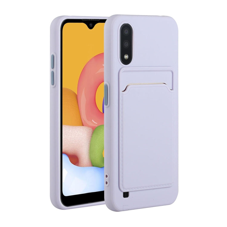 Card Slot Design Shockproof TPU Protective, For Samsung Galaxy A01, For Samsung Galaxy A02, For Samsung Galaxy A12 5G, For Samsung Galaxy A32 4G