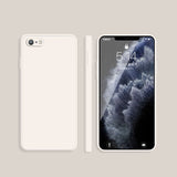 Solid Color Imitation Liquid Silicone Straight Edge Dropproof Full Coverage Protective Case, For iPhone 6s / 6, For iPhone 6s Plus / 6 Plus, For iPhone SE 2022 / SE 2020 / 8 / 7, For iPhone 8 Plus / 7 Plus, For iPhone X / XS