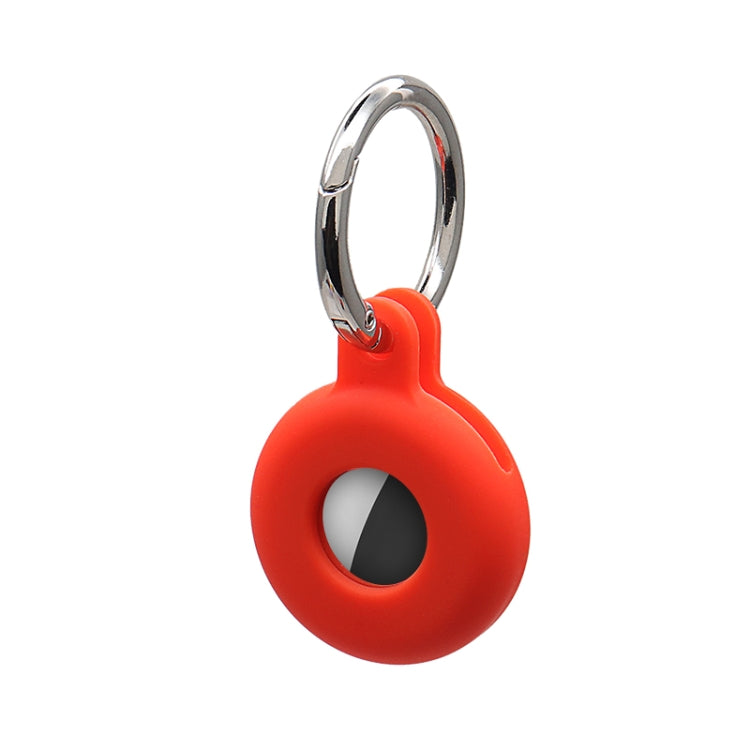 Hollow Anti-scratch Silicone Shockproof Protective Cover Case with Keychain Hook Loop, For AirTag