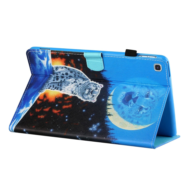 Coloured Drawing Stitching Horizontal Flip Leather Case with Holder & Card Slot, For Samsung Galaxy Tab A7 Lite 8.7 (2021) T220