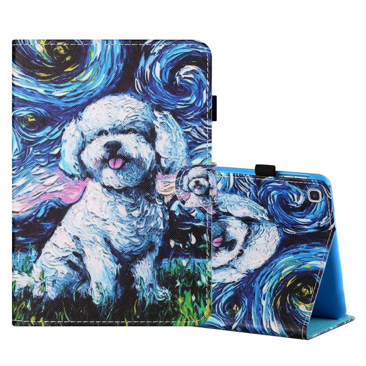 Coloured Drawing Stitching Horizontal Flip Leather Case with Holder & Card Slot, For Samsung Galaxy Tab A7 Lite 8.7 (2021) T220