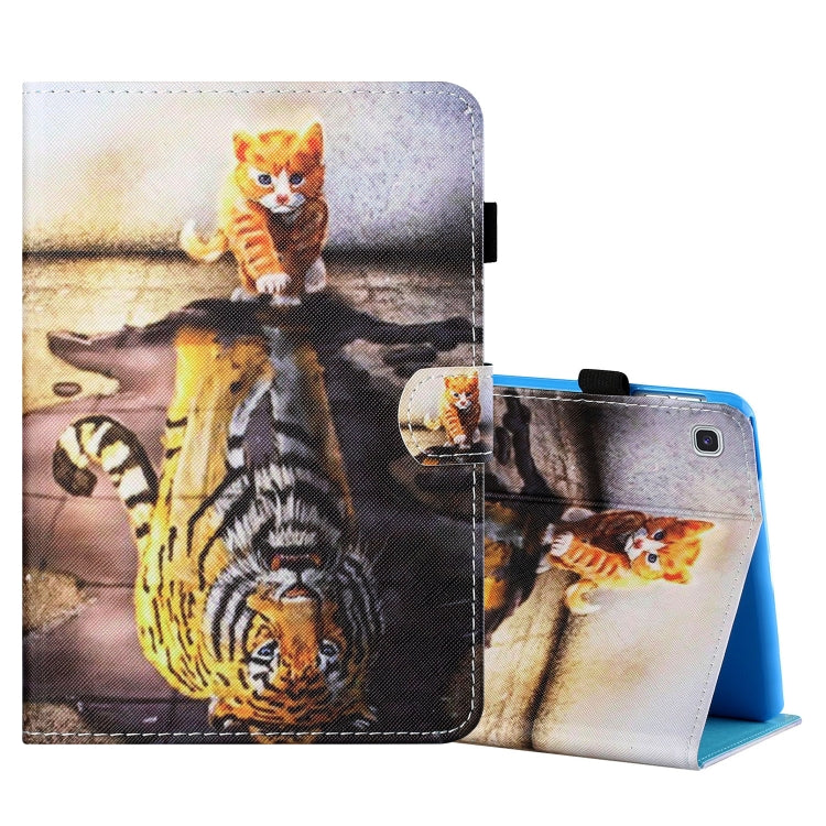 Coloured Drawing Stitching Horizontal Flip Leather Case with Holder & Card Slot, For Samsung Galaxy Tab A7 Lite 8.7 (2021) T220