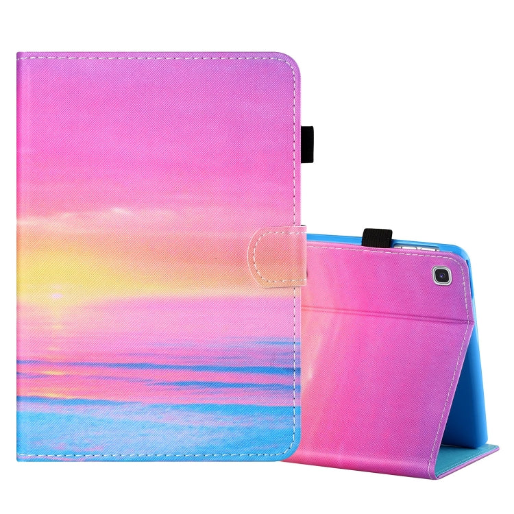 Coloured Drawing Stitching Horizontal Flip Leather Case with Holder & Card Slot, For Samsung Galaxy Tab A7 Lite 8.7 (2021) T220