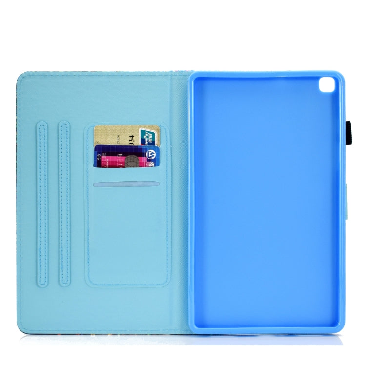 Coloured Drawing Stitching Horizontal Flip Leather Case with Holder & Card Slot, For Samsung Galaxy Tab A7 Lite 8.7 (2021) T220