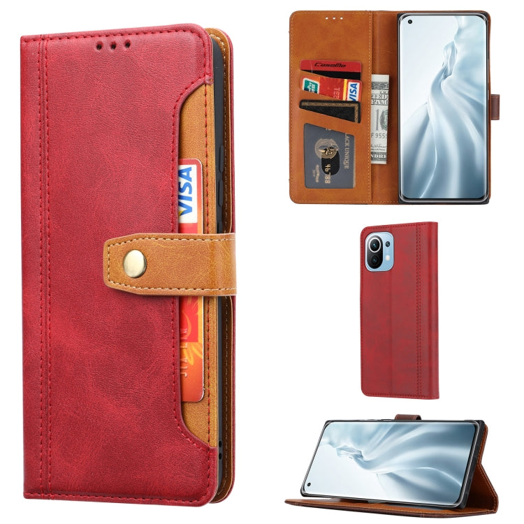 Calf Texture Double Fold Clasp Horizontal Flip Leather Case with Photo Frame & Holder & Card Slots & Wallet, For Samsung Galaxy S21 FE, For Xiaomi Mi 11 Lite, For Xiaomi Mi 11 Pro