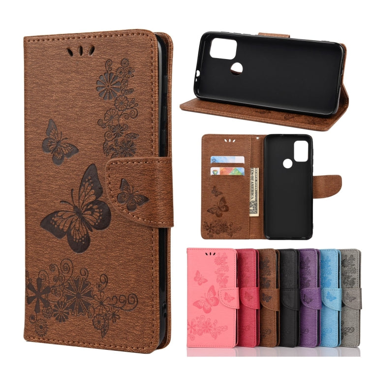 Butterflies Embossing Horizontal Flip Leather Case with Holder & Card Slots & Wallet, For Motorola Moto G30, For Nokia 5.4, For Xiaomi Redmi Note 10 Pro, For Xiaomi Redmi Note 10 5G, For Xiaomi Redmi Note 10, For Xiaomi Poco F3