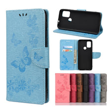 Load image into Gallery viewer, Butterflies Embossing Horizontal Flip Leather Case with Holder &amp; Card Slots &amp; Wallet, For Motorola Moto G30, For Nokia 5.4, For Xiaomi Redmi Note 10 Pro, For Xiaomi Redmi Note 10 5G, For Xiaomi Redmi Note 10, For Xiaomi Poco F3