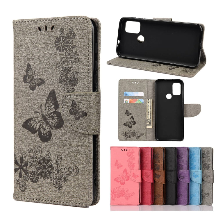Butterflies Embossing Horizontal Flip Leather Case with Holder & Card Slots & Wallet, For Motorola Moto G30, For Nokia 5.4, For Xiaomi Redmi Note 10 Pro, For Xiaomi Redmi Note 10 5G, For Xiaomi Redmi Note 10, For Xiaomi Poco F3