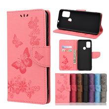 Load image into Gallery viewer, Butterflies Embossing Horizontal Flip Leather Case with Holder &amp; Card Slots &amp; Wallet, For Motorola Moto G30, For Nokia 5.4, For Xiaomi Redmi Note 10 Pro, For Xiaomi Redmi Note 10 5G, For Xiaomi Redmi Note 10, For Xiaomi Poco F3