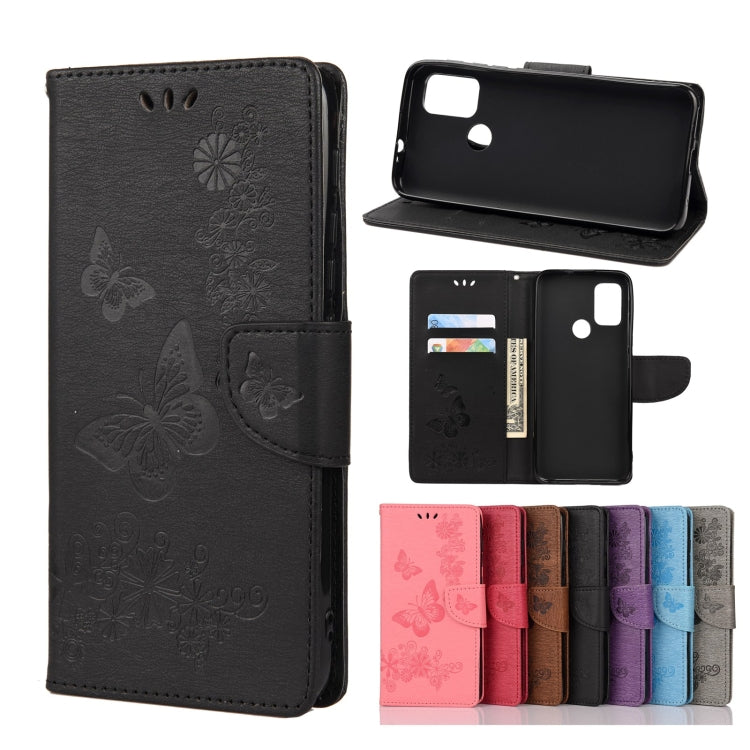 Butterflies Embossing Horizontal Flip Leather Case with Holder & Card Slots & Wallet, For Motorola Moto G30, For Nokia 5.4, For Xiaomi Redmi Note 10 Pro, For Xiaomi Redmi Note 10 5G, For Xiaomi Redmi Note 10, For Xiaomi Poco F3