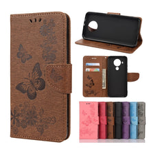 Load image into Gallery viewer, Butterflies Embossing Horizontal Flip Leather Case with Holder &amp; Card Slots &amp; Wallet, For Motorola Moto G30, For Nokia 5.4, For Xiaomi Redmi Note 10 Pro, For Xiaomi Redmi Note 10 5G, For Xiaomi Redmi Note 10, For Xiaomi Poco F3