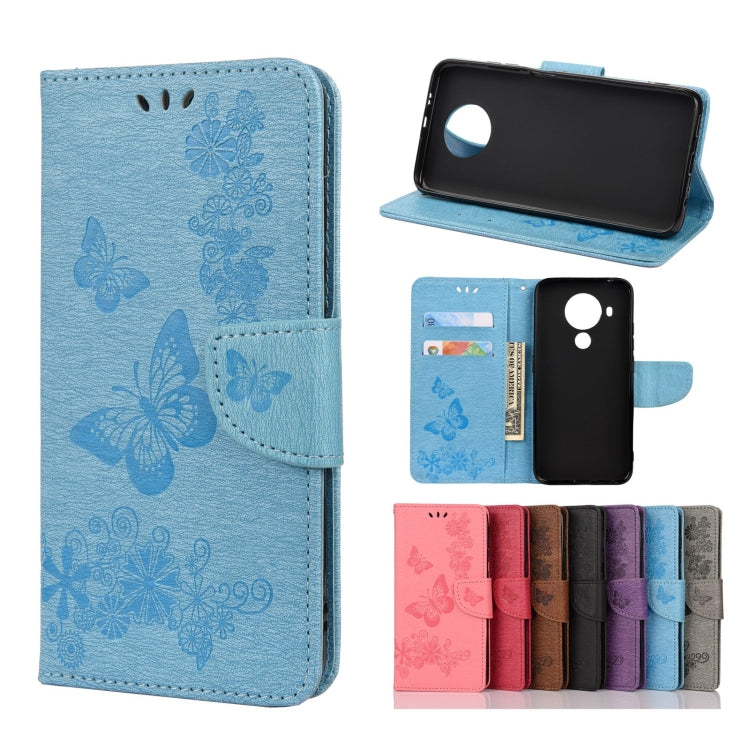 Butterflies Embossing Horizontal Flip Leather Case with Holder & Card Slots & Wallet, For Motorola Moto G30, For Nokia 5.4, For Xiaomi Redmi Note 10 Pro, For Xiaomi Redmi Note 10 5G, For Xiaomi Redmi Note 10, For Xiaomi Poco F3
