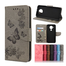 Load image into Gallery viewer, Butterflies Embossing Horizontal Flip Leather Case with Holder &amp; Card Slots &amp; Wallet, For Motorola Moto G30, For Nokia 5.4, For Xiaomi Redmi Note 10 Pro, For Xiaomi Redmi Note 10 5G, For Xiaomi Redmi Note 10, For Xiaomi Poco F3