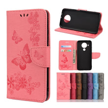 Load image into Gallery viewer, Butterflies Embossing Horizontal Flip Leather Case with Holder &amp; Card Slots &amp; Wallet, For Motorola Moto G30, For Nokia 5.4, For Xiaomi Redmi Note 10 Pro, For Xiaomi Redmi Note 10 5G, For Xiaomi Redmi Note 10, For Xiaomi Poco F3