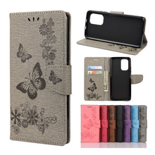 Load image into Gallery viewer, Butterflies Embossing Horizontal Flip Leather Case with Holder &amp; Card Slots &amp; Wallet, For Motorola Moto G30, For Nokia 5.4, For Xiaomi Redmi Note 10 Pro, For Xiaomi Redmi Note 10 5G, For Xiaomi Redmi Note 10, For Xiaomi Poco F3