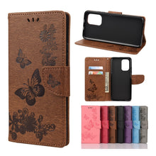 Load image into Gallery viewer, Butterflies Embossing Horizontal Flip Leather Case with Holder &amp; Card Slots &amp; Wallet, For Motorola Moto G30, For Nokia 5.4, For Xiaomi Redmi Note 10 Pro, For Xiaomi Redmi Note 10 5G, For Xiaomi Redmi Note 10, For Xiaomi Poco F3